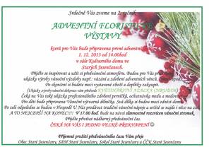 Pozvánka na adventní floristické výstavy